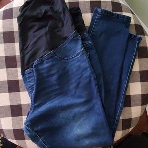 Maternity jeans- 16- with low back on belly panel